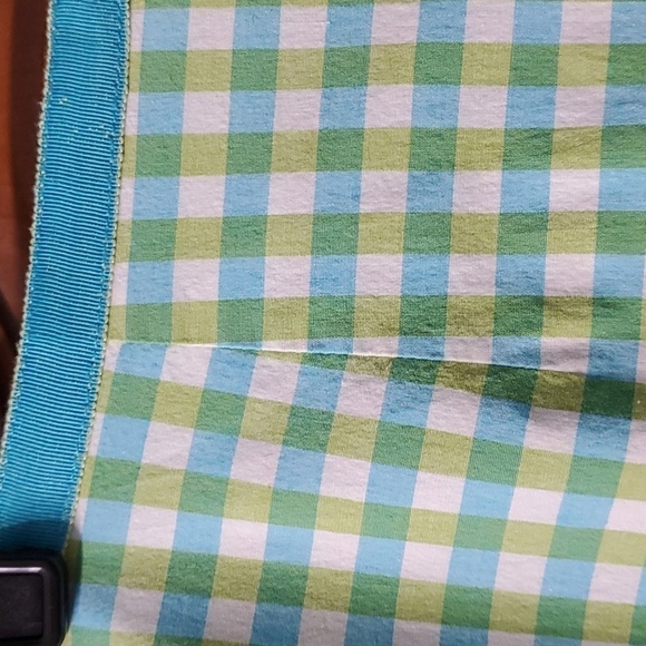 TALBOTS CHECKED BLUE AND GREEN PANTS. Size‎ 8. Side zipper. - Picture 4 of 9